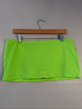 SKIMS Neon Lime Stretch Micro Mini Skirt size large